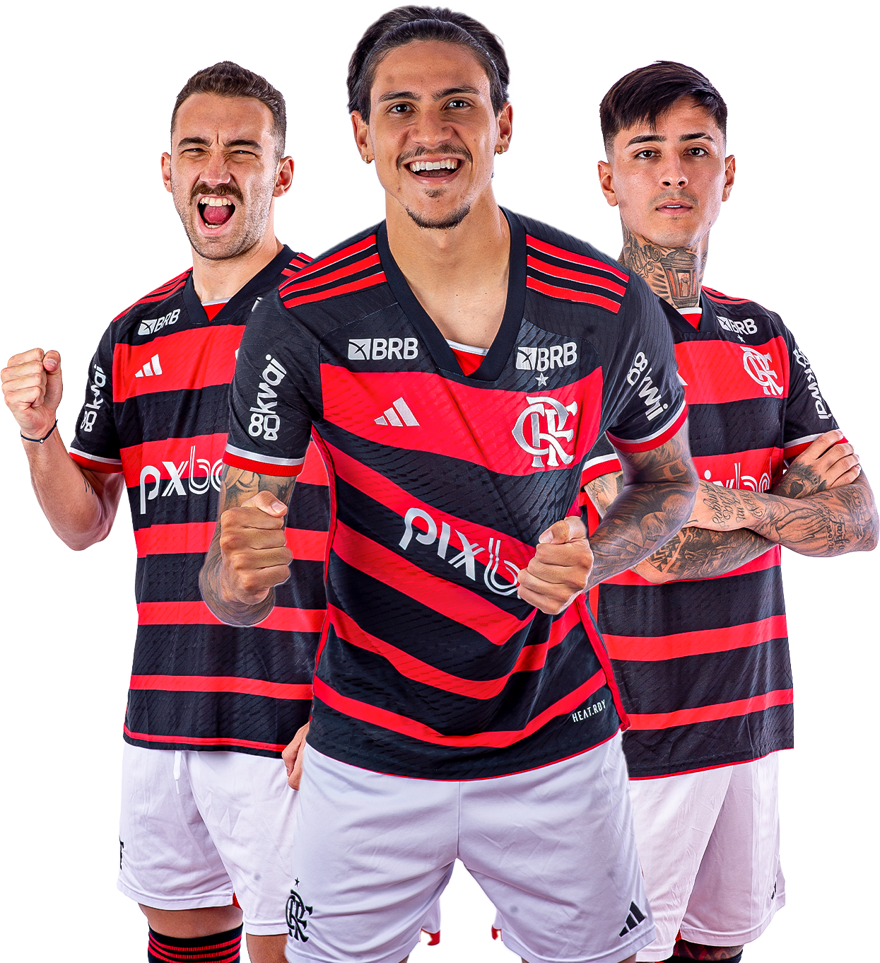 ortiz, pedro e pulgar flamengo